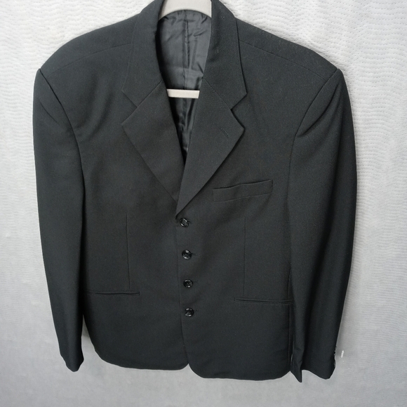Pacelli men's black polyester 4 button jacket. 42R - Picture 1 of 9